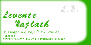 levente majlath business card